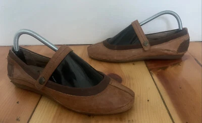 Zapatos planos de cuero Mary Jane marrón paladio para mujer talla 8,5 M Foto 1 de 4