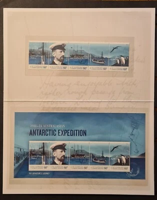 ANTÁRTIDA AUSTRALIANA 2011 XF MNH CONJUNTO EN CARPETA EXPLORADORES BARCOS PINGÜINOS PÁJAROS  Foto 1 de 4