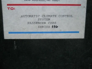 MERCEDES-BENZ Photocopy of AUTOMATIC CLIMATE CONTROL SYSTEM 116 Series CARS - Imagen 1 de 10