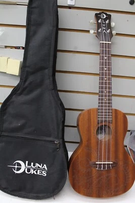 LUNA Uke TC Mah Tattoo Concert Mahogany Entry Level Beginner Practice Ukulele EX - Image 1 of 4