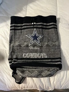 NFL Dallas Cowboys Tejido Cartera Bolso Tirar de Cuerdas Mochila Correas Gris Negro - Imagen 1 de 5