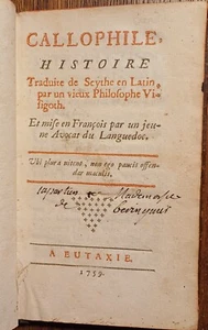 TOULOUSE : BARTHEZ de MARMORIÈRES, Callophile (Eutaxie, 1759). - Imagen 1 de 22