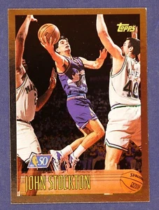 1996-97 Topps NBA at 50 #123 John Stockton NMMT+ - Picture 1 of 2