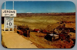 Postcard Jerome AZ c1950s Ghost Town View of Copper Mine Oak Creek Canyon Views - Picture 1 of 2