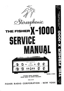 Service Manual-Anleitung für Fisher X-1000 - Bild 1 von 1