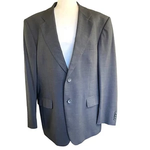Vtg Banana Republic Men’s Classic Wool Two Button Blazer Charcoal Gray Stretch - Picture 1 of 12
