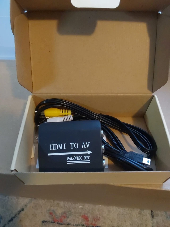 RCA to HDMI Converter Adapter AV 1080P TV Audio Video Composite CVBS H2 AV2HDMI - Image 1 of 1