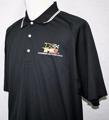 KISSIMMEE MOTORSPORTS ~ Polo Page & Tuttle XL para Hombres Bordado Negro Impecable Foto 1 de 4