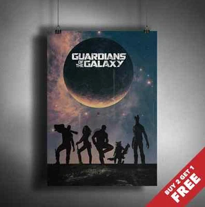 GUARDIANS OF THE GALAXY 2014 FILMPOSTER A3 A4 * MINIMALISTISCHES DESIGN FILMDRUCK - Bild 1 von 2