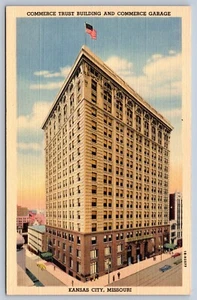 Kansas City Missouri Commerce Trust Building and Commerce Garage Postcard - Picture 1 of 2