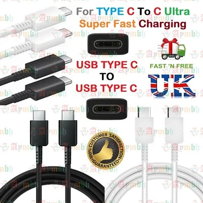 USB C To USB C Fast Charger PD 60W Type C Phone iPad MacBook laptop Samsung Lot - Image 1 of 4