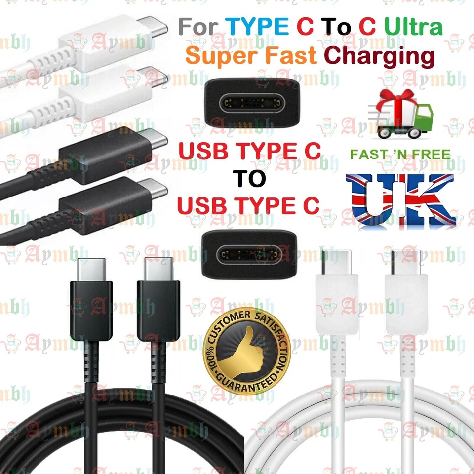 USB C To USB C Fast Charger PD 60W Type C Phone iPad MacBook laptop Samsung Lot - Image 1 of 4