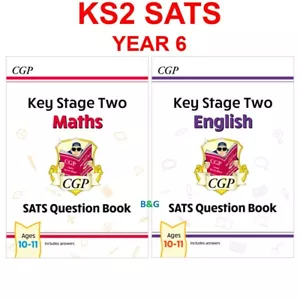 KS2 Sats Year 6 Maths English Question Workbooks with Answer Ages 10-11 CGP - Picture 1 of 11