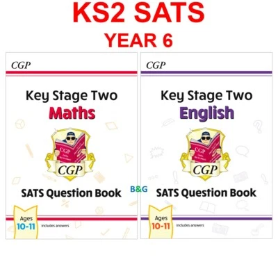 KS2 Sats Year 6 Maths English Question Workbooks with Answer Ages 10-11 CGP - Image 1 of 4
