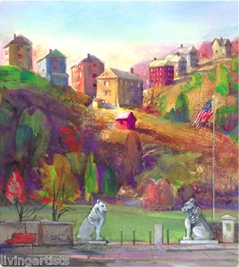 Worcester SHREWSBURY ST 3-DECKERS Framed 12x12 Giclee Print - Picture 1 of 1