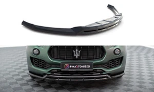 CUP Spoilerlippe SCHWARZ für Maserati Levante Mk1 Spoilerschwert Frontspoiler V2 - Bild 1 von 8