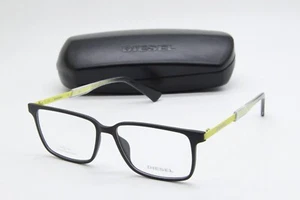NEW DIESEL DL 5290 002 BLACK YELLOW AUTHENTIC EYEGLASSES W/CASE 53-14 - Picture 1 of 4