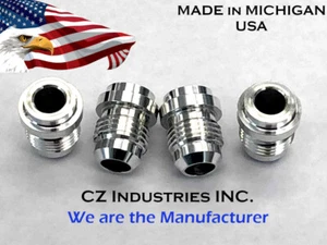 AN6, 6 AN MALE BILLET 6061T6 ALUMINUM WELD ON / WELD IN FITTING BUNG - QTY 4 - Picture 1 of 4