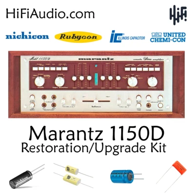 Amplificador Marantz 1150D reconstrução restauração kit atualização reparo filtro capacitor - Imagem 1 de 4