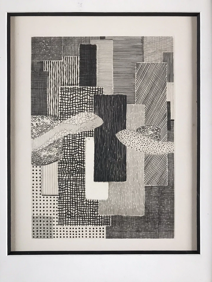 Roger VIEILLARD 1907-1989.Manhattan,1966.Gravure au burin.SBG.25x17,4 - Photo 1/1