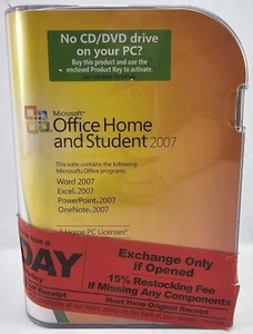 Microsoft MS Office 2007 Home & Student GENUINE Disc W/ Product Key - Picture 1 of 7