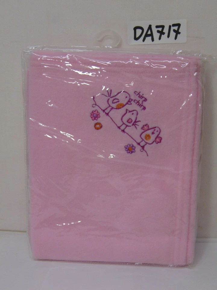 2009 FISHER PRICE BABY GIRL PINK BLANKET CHIRP CHICKS BIRD 42" X 32" SECURITY - Image 1 of 4