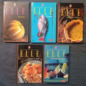 Lot de 5 "Les Nouvelles fiches-cuisine Elle" dessert poissons légumes d'hiver... - Bild 1 von 6