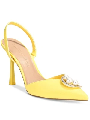 INC Feminino Amarelo Mateo Victoria Biqueira Pontiaguda Stiletto Slip On Slingback 5,5 M - Imagem 1 de 4