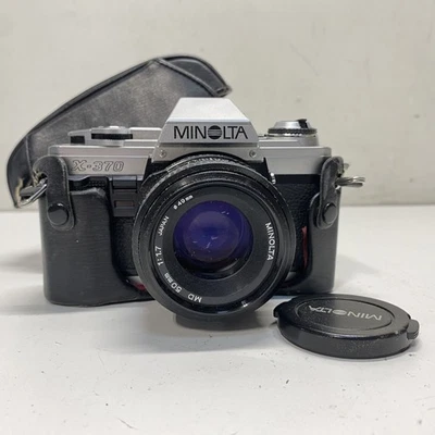 Minolta X-370 35mm SLR Camera with 50mm 1:1.7 Lens & Case - Image 1 of 4