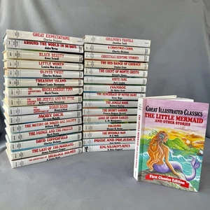 Great Illustrated Classics Set of 34 Volumes - Vintage Lot Children’s HC Books - Bild 1 von 22