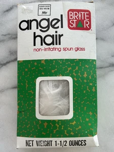Vintage Weihnachten Engel Haar gesponnen Glas Weihnachtsdeko Neu in Verpackung Brite Star 1984 - Bild 1 von 2