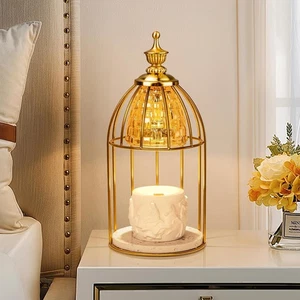 Electric Candle Warmer Lamp In Vintage Birdcage Design With Timer “ Scented Jar  - Picture 1 of 7