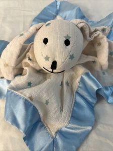 Aden + Anais Bunny Lovey Musy Mate Blue Oh My Stars Security Blanket Muslin - Picture 1 of 18