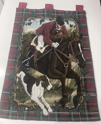 A Hunter Tapestry Wall Hanging Multicolor 25"W x 35"L - Image 1 of 4