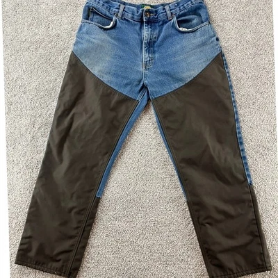 Cabelas Outdoor Gear Mens Jeans 34x28 Brown Reinforced Leg Work double knee - Image 1 of 4