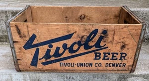 Rare Antique TIVOLI BEER Wood Crate Box TIVOLI-UNION CO Denver CO - Picture 1 of 6