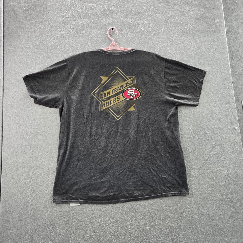 San Francisco 49ers Men Shirt 2XL Gray Majestic Logo Short Sleeve - Image 1 of 4
