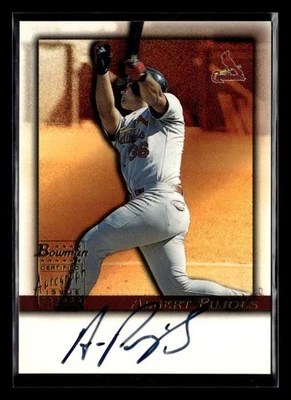 Bowman Albert Pujols 2001 novato autógrafo automático #BA-AP Cardinals SE1436 Foto 1 de 2