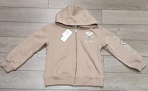 Roxy Sweatshirt Hoodie Jacket Girls Youth Medium M (8/10) Warm Taupe Full Zip  - Picture 1 of 7