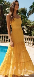 Sheike Sunrise mango yellow maxi dress size 8 - Picture 1 of 6