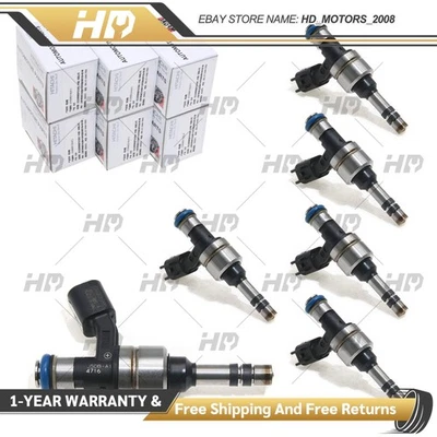 Inyectores de combustible 6 piezas 12629927 para Cadillac CTS SRX Chevrolet Equinox GMC Terrain Foto 1 de 4