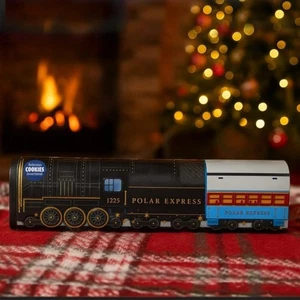 Polar Express Deluxe Train Cookie Tin 270g – Festive Gift Biscuit Selection - Picture 1 of 12