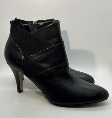 Adrienne Vittadini (Talla 9.5 M) Terra Botines Zapatos Negro Cremallera Foto 1 de 4