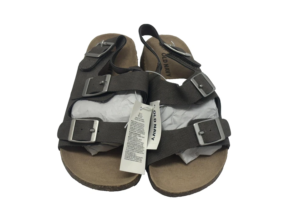 Old Navy Shoes Mens Size 11 Gray Earth Sandals Buckle Strap Comfort Casual New - Image 1 of 4