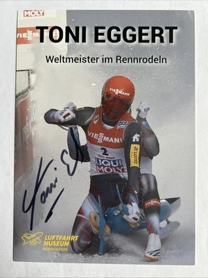 original signierte Autogrammkarte Rodeln Rennrodeln Toni Eggert - Bild 1 von 2