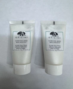 2 X ORIGINS CHECKS AND BALANCES FROTHY FACE WASH 1.0 Oz / 30 ml TRAVEL SIZE - Picture 1 of 1