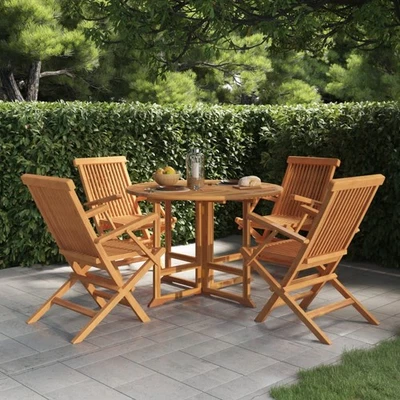 Outdoor Dining Set Natural teak Smooth-sanded teak hardwood - Image 1 of 4