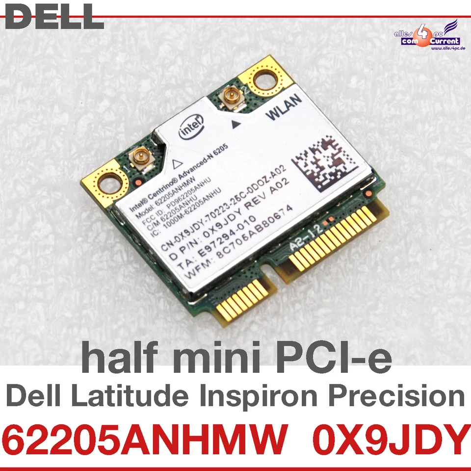 wi-Fi WLAN Wireless Card Network Card For Dell Mini Pci-E 0X9JDY 62205ANHMW D05 - Image 1 of 1