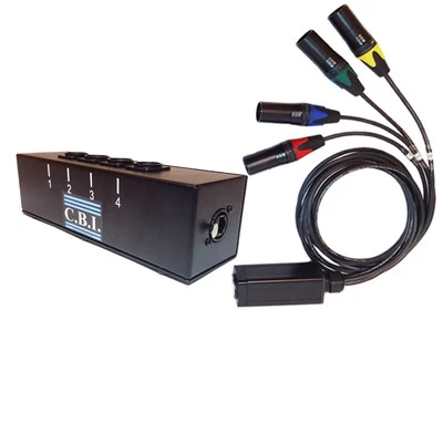 CBI 2PK Male/Female DMX to CAT5 Shuttle Snake & Box Converts (4) 5Pin DMX/ CAT5 - Image 1 of 2