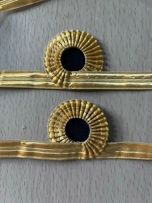 Royal Navy Sleeve Cuff Curls Gold RN Sub Lieutenant ( Pair )